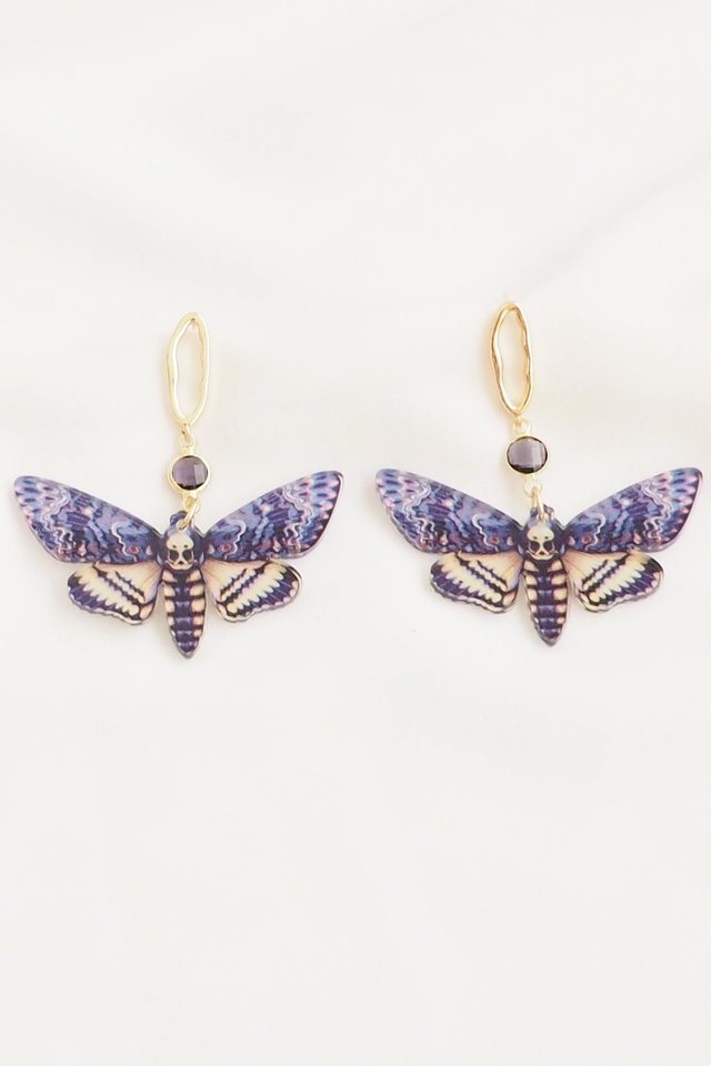 Meadow Butterfly Earstuds in Indigo