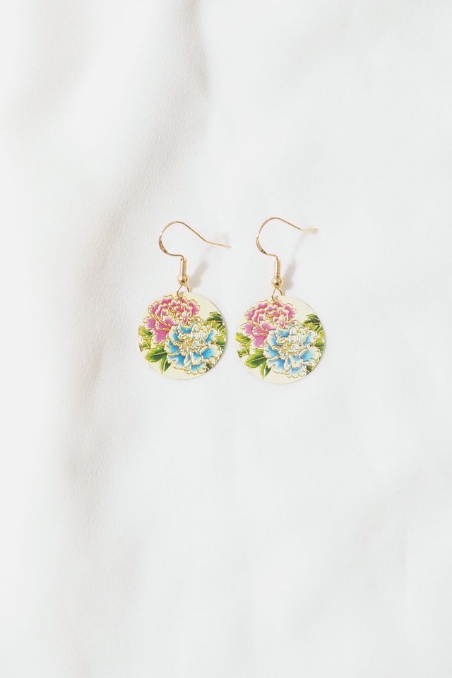 Mini Oriental Earrings in Colourful 