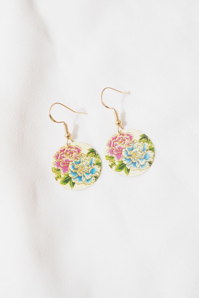 Mini Oriental Earrings in Colourful 