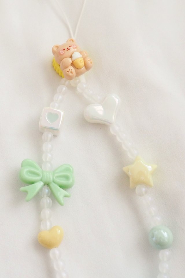 Cute Phone Strap in Ice Cream Bear