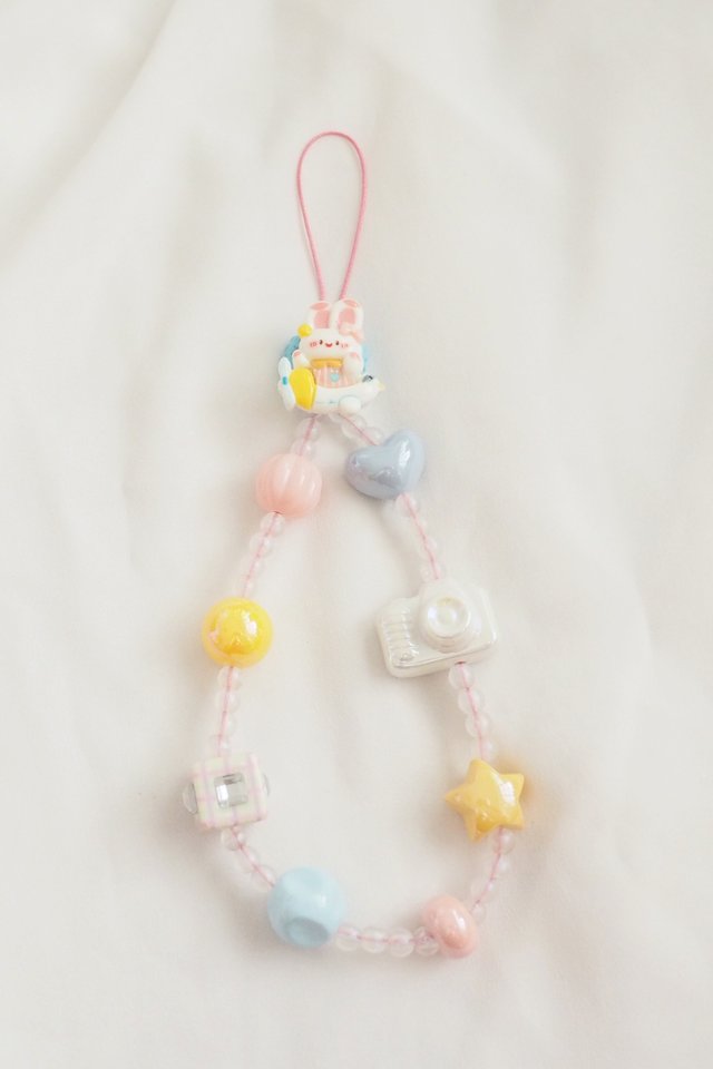 Cute Phone Strap in Airplane Bunny