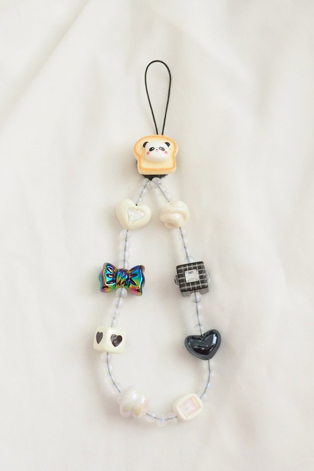 Cute Phone Strap in Panda Toast