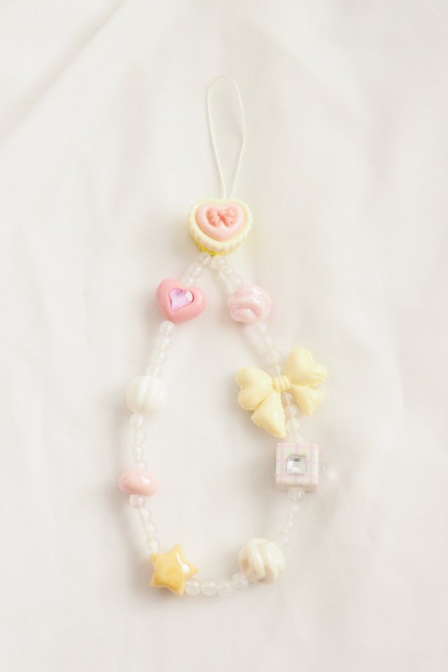 Cute Phone Strap in Bow Heart