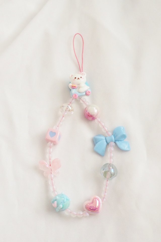 Cute Phone Strap in Scooter Bear