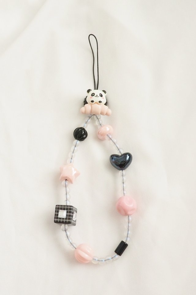 Cute Phone Strap in Croissant Panda