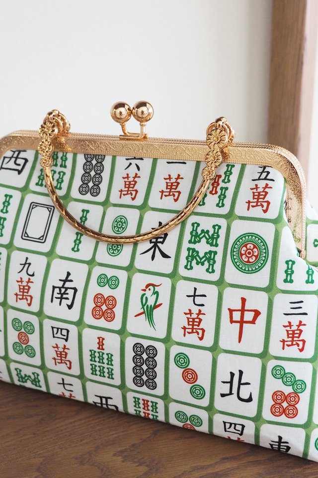 Koujin Bag in Green Mahjong