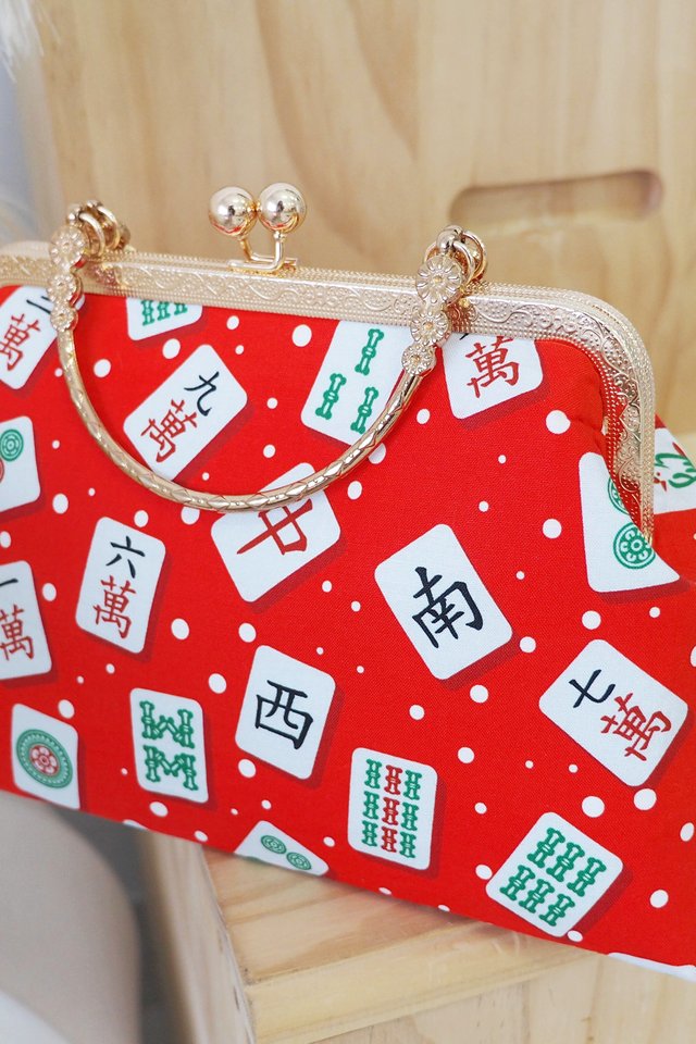 Koujin Bag in Red Mahjong