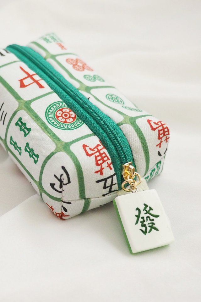 Small Pouch in Green Mahjong