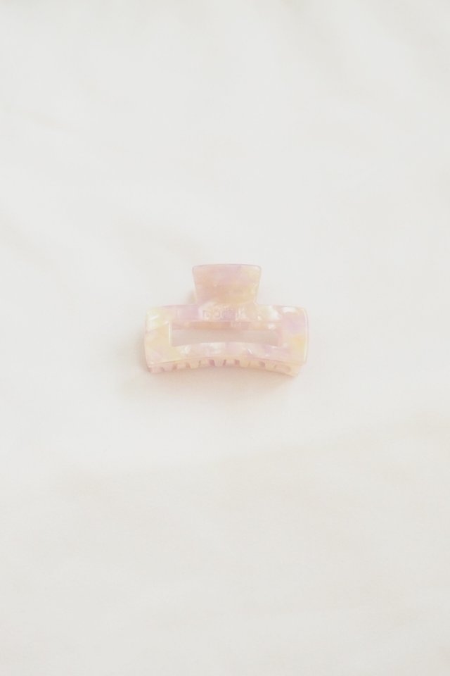 Mini Rectangle Claw Clip in Blush