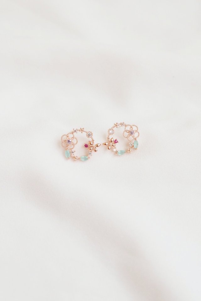 Penrose Earstuds in Rose Gold