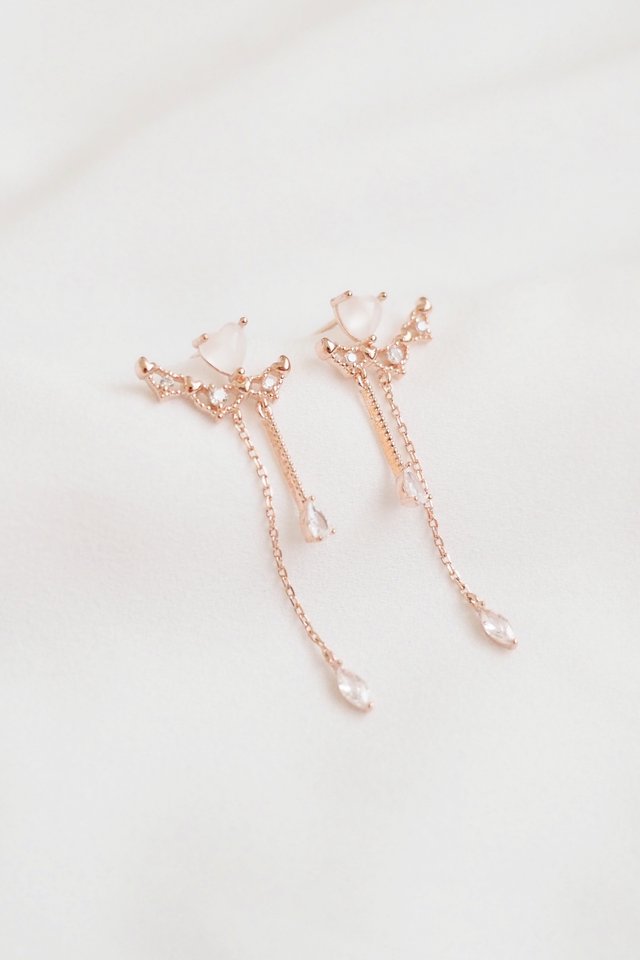 Heartie Earstuds in Rose Gold