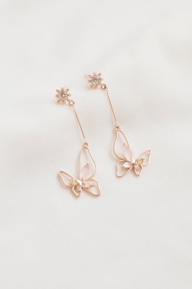 Mandy Butterfly Earstuds in Rose Gold