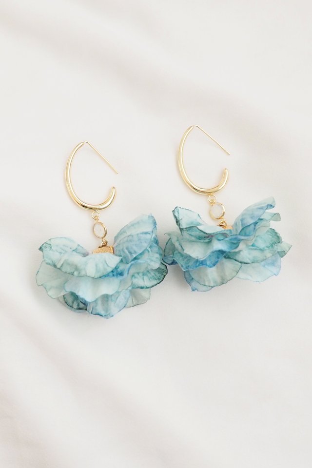 Cally Petal Hooks in Blue