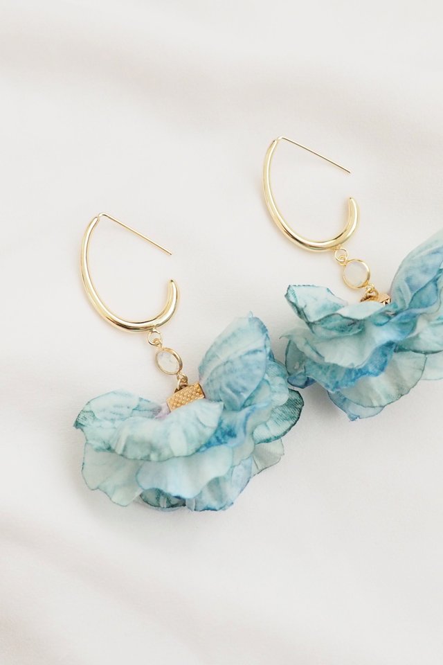 Cally Petal Hooks in Blue