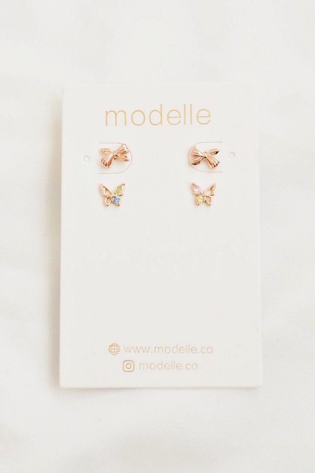 Dainty Studs Set C in Rose Gold