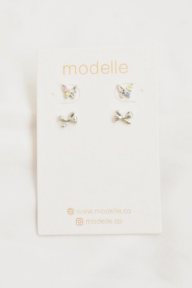 Dainty Studs Set C in Rhodium