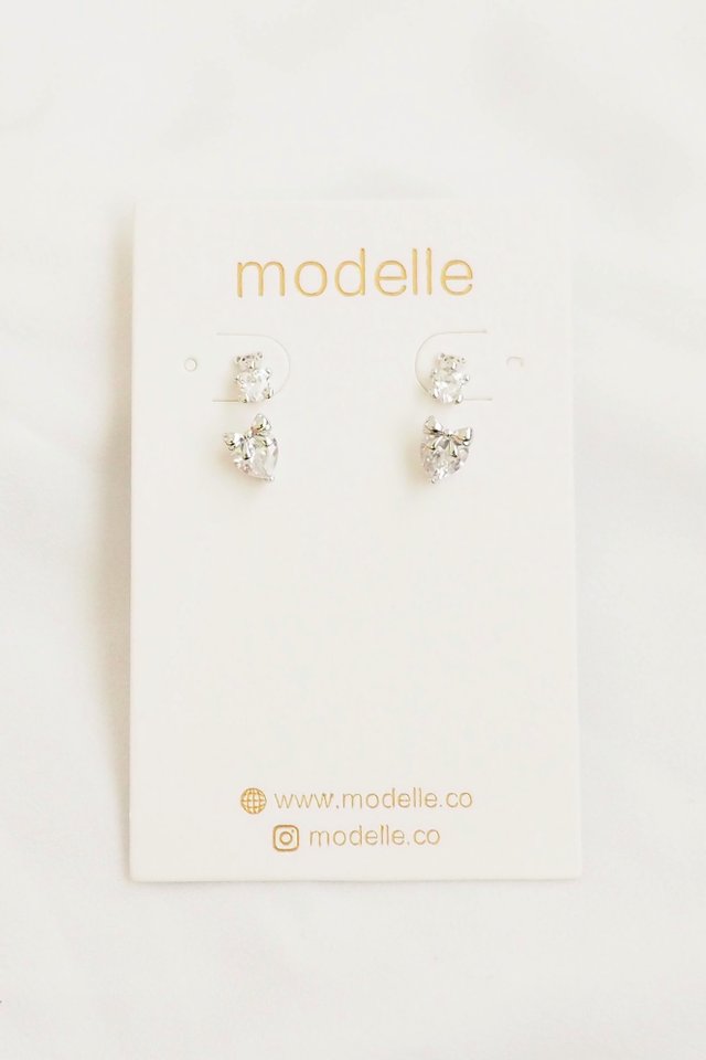 Dainty Studs Set D in Rhodium