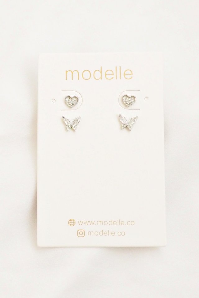 Dainty Studs Set A in Rhodium