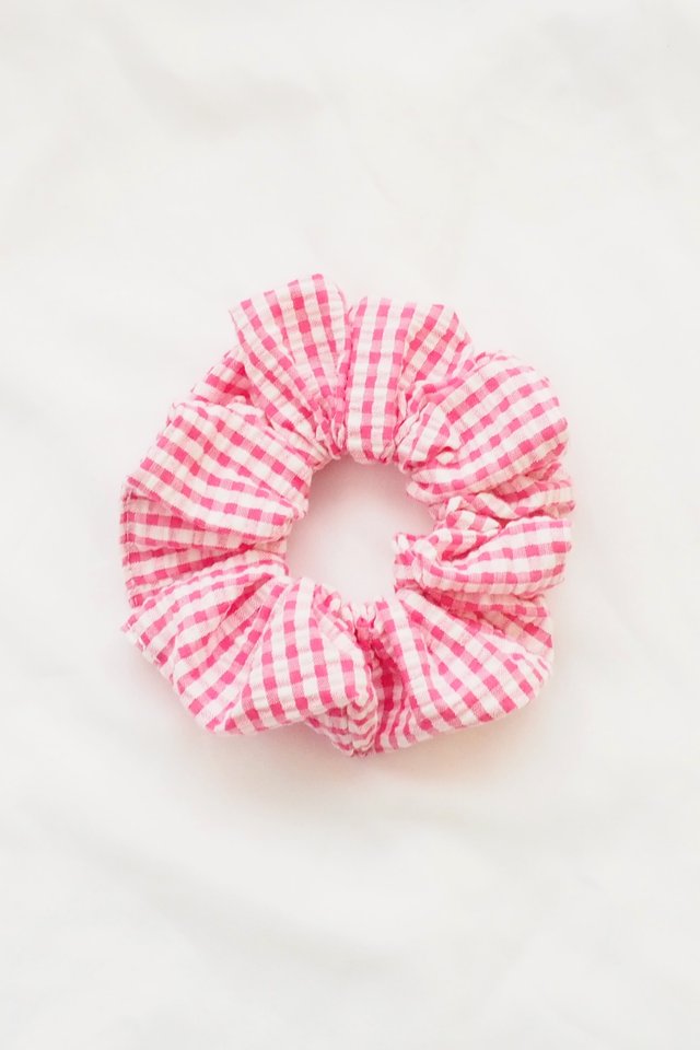 Scrunchie in Pink Checkered
