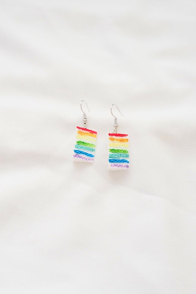 Rainbow Cake Earrings