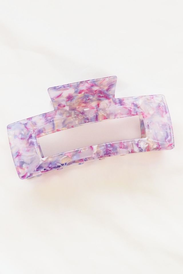 XL Rectangle Claw Clip in Violet 