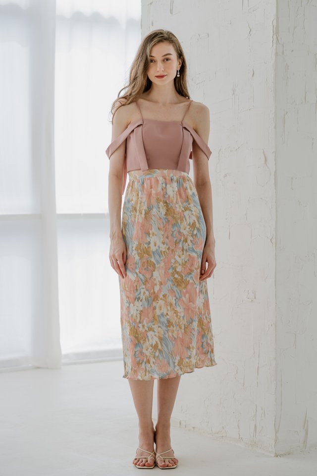 Aurora Pleated Skirt in Pink #bymodelle