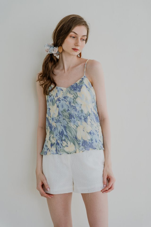 Aurora Pleated Camisole in Blue #bymodelle