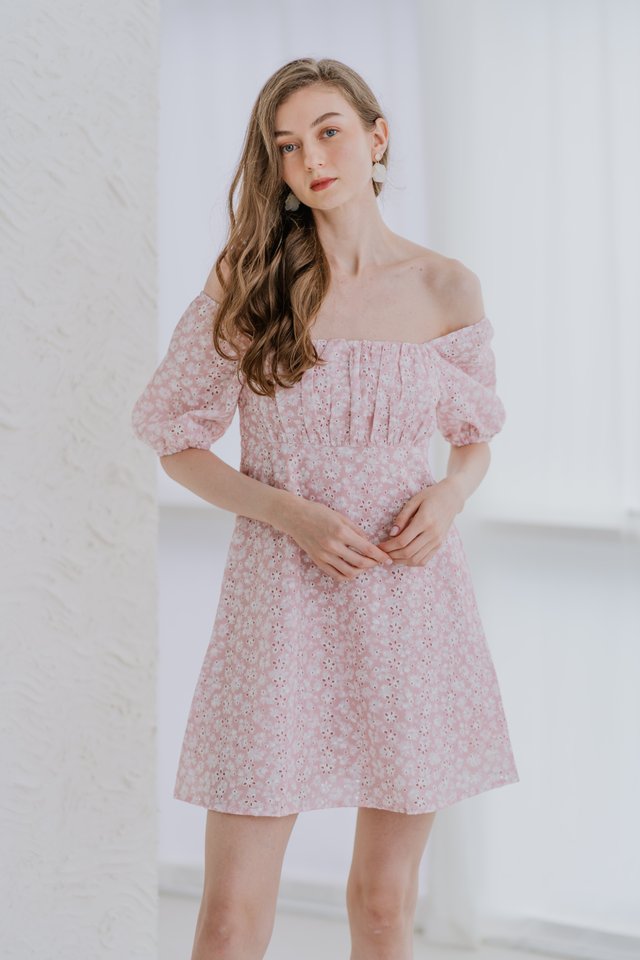 Sweet Eyelet Playsuit in Pink #bymodelle